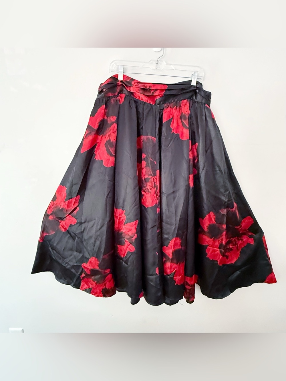 NWT Cato Women Floral Satin Skirt Size 22/24P Dark Romance Fairy Grunge Whimsy